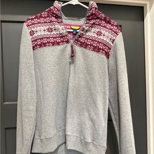 Prince & Fox Gray and Burgundy Women's Sweater